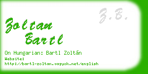 zoltan bartl business card